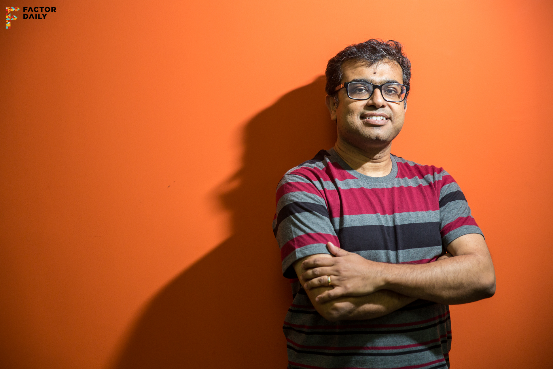 Surojit Chatterjee, a former Googler who now heads products at Flipkart takes out a few minutes to pose for a picture. Photo: Rajesh Subramanian. Location: Flipkart office, Bangalore.